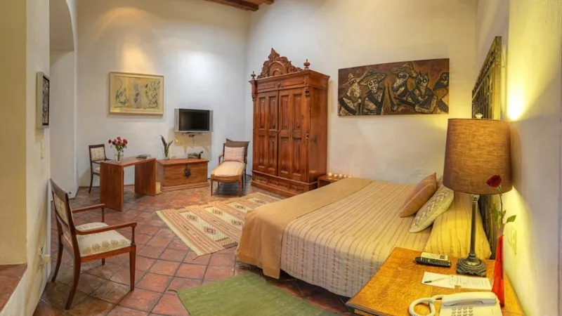 Santo Domingo room at the Hotel Casona de Tita in Oaxaca City, Mexico