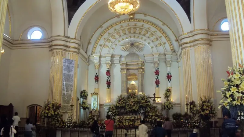 Interior of the Sanctuary of the Immaculate Virgin of Juquila in Santa Catarina Juquila, Oaxaca, Mexico