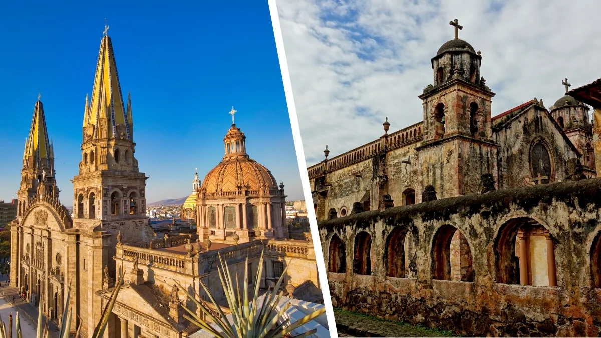 Guadalajara to Patzcuaro - Guadalajara Cathedral and the Templo del Sagrario