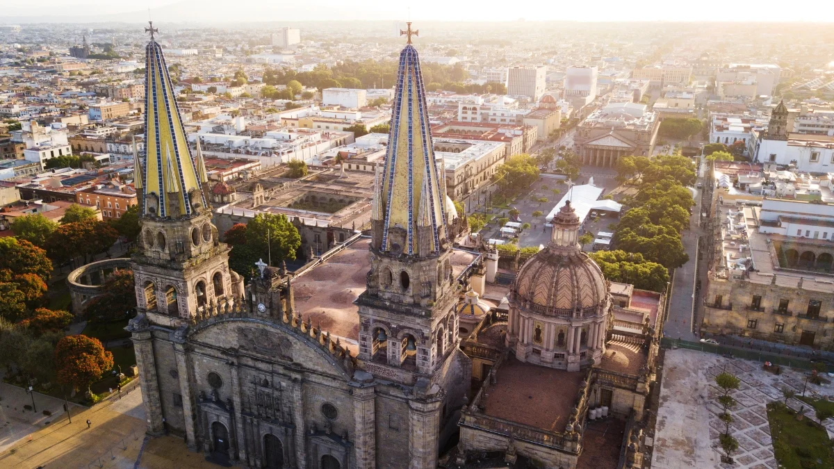 Aerial View of Guadalajara Cathedral